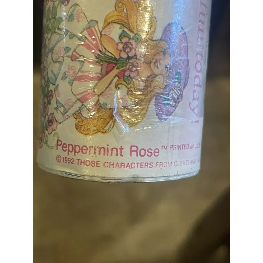 Vtg Peppermint Rose Scented Gift Wrap Roll 20 Sq. Ft. Extra Long Wrapping‎ Paper
